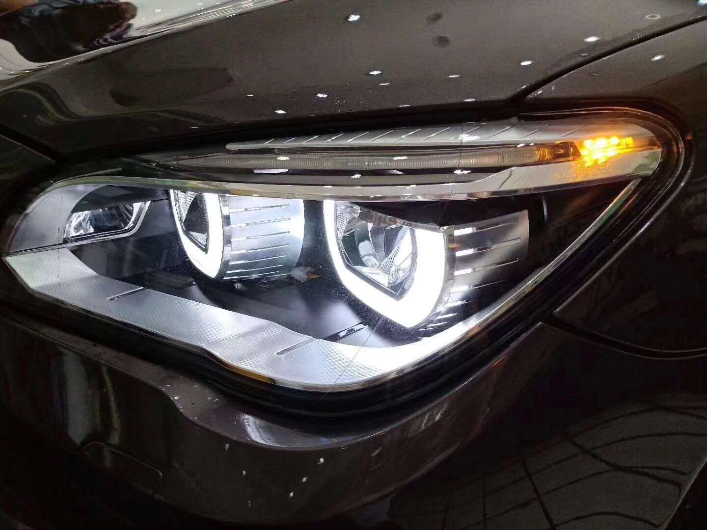 F02 Full LED headlight for 2014-2016 7 series F01 xenon headlamp upgrade modified to F02 LED headlight with angel eye