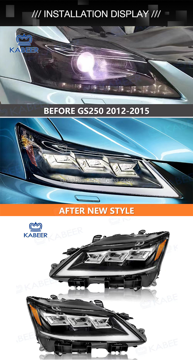 Headlight for Lexus GS low upgrade high with the original LED headlight assembly modification