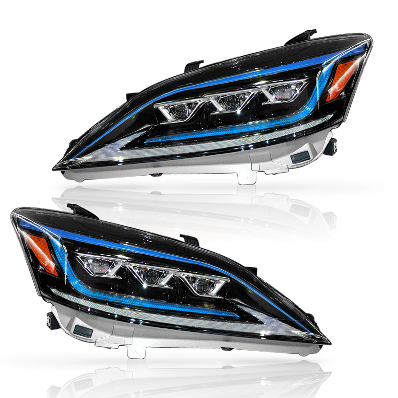 Headlight for LEXUS ES240 upgrade headlight three lens blue color and red color types