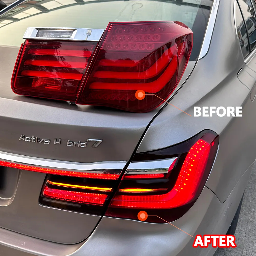 Kabeer modified F01 tail light for BMW 7 Series F01 F02 2010-2015 740 740cli car to upgrade to G11 style rear light no need cut