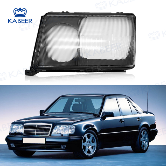 W124 Headlight glass Lens cover For Benz W124 1986-1989 Car Protective Headlight Cover Transparent Lamp shade Glass