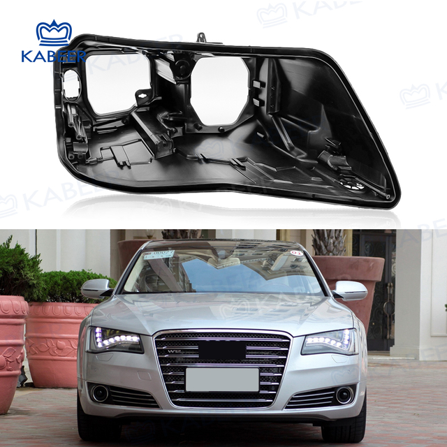 Headlight Housing for Audi 2011-2013 A8 Headlight High Base bracket Lamp Light Cover