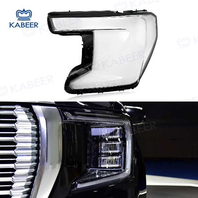 GMC YUKON Headlight glass Lens cover For GMC YUKON 2021-2024 Car Protective Headlight Cover Transparent Lamp shade Glass