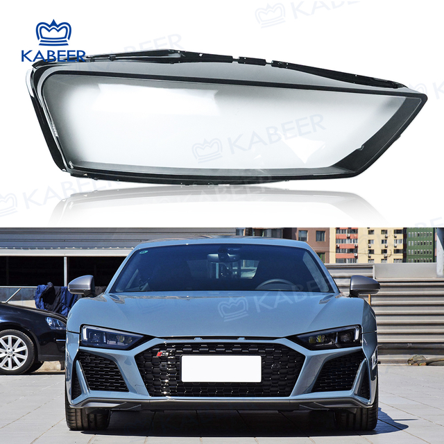 R8 Headlight glass Lens cover For Audi R8 2016-2023 Car Protective Headlight Cover Transparent Lamp shade Glass