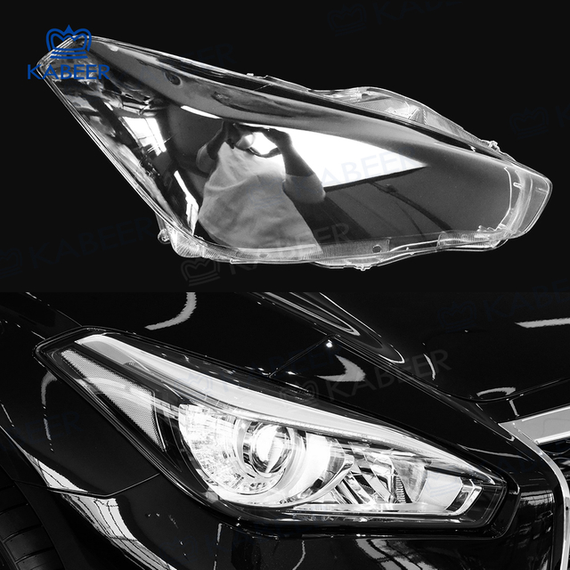 Q70 Headlight glass Lens cover For Infiniti Q70 2015-2019 Car Protective Headlight Cover Transparent Lamp shade Glass