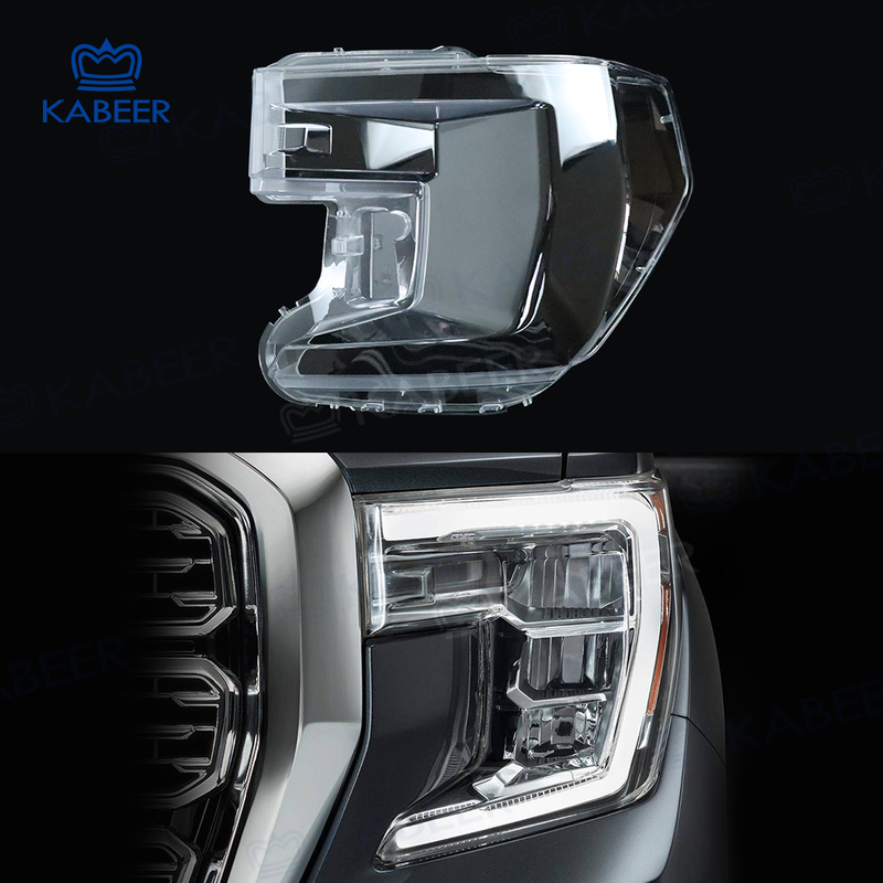 SIERRA Headlight glass Lens cover For GMC Sierra 2018-2022 Car Protective Headlight Cover Transparent Lamp shade Glass