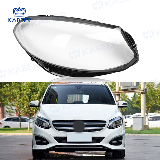 W246 Headlight glass Lens cover For Benz B class 2016-2019 W246 Car Protective Headlight Cover Transparent Lamp shade Glass