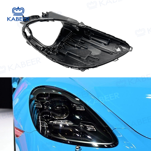 718 Headlight Base For Porsche 2016-2022 718 Car Protective Headlight Cover Transparent Lamp Housing