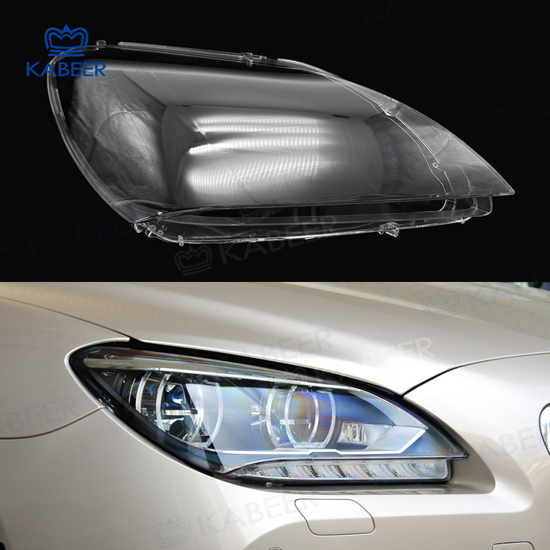 F12 Headlight glass Lens cover For BMW 6 Series 2010-2016 F06 F13 Car Protective Headlight Cover Transparent Lamp shade Glass