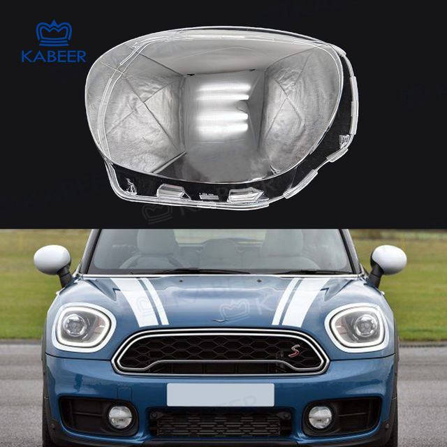 Kabeer headlight lens cover For Mini F60 headlight lens cover replacement headlight glass F60 2017 year